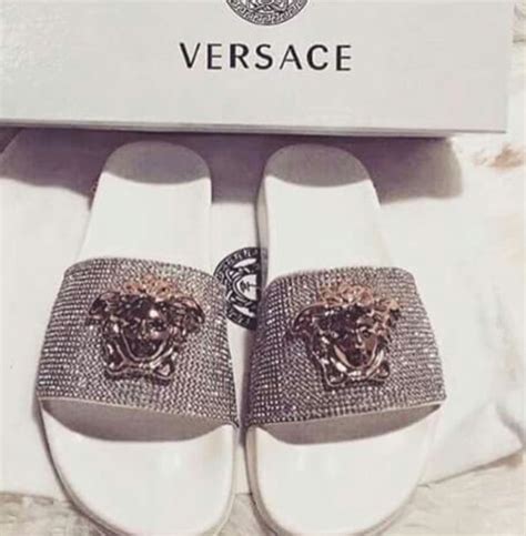 silver versace slides|versace slides women sale.